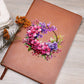 Floral Flower Wreath 045 - Vegan Leather Journal