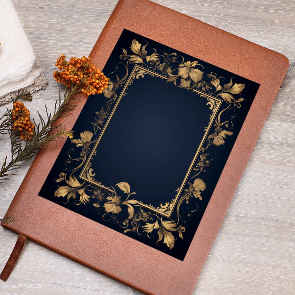 Ornate Gold Cover 010 - Vegan Leather Journal