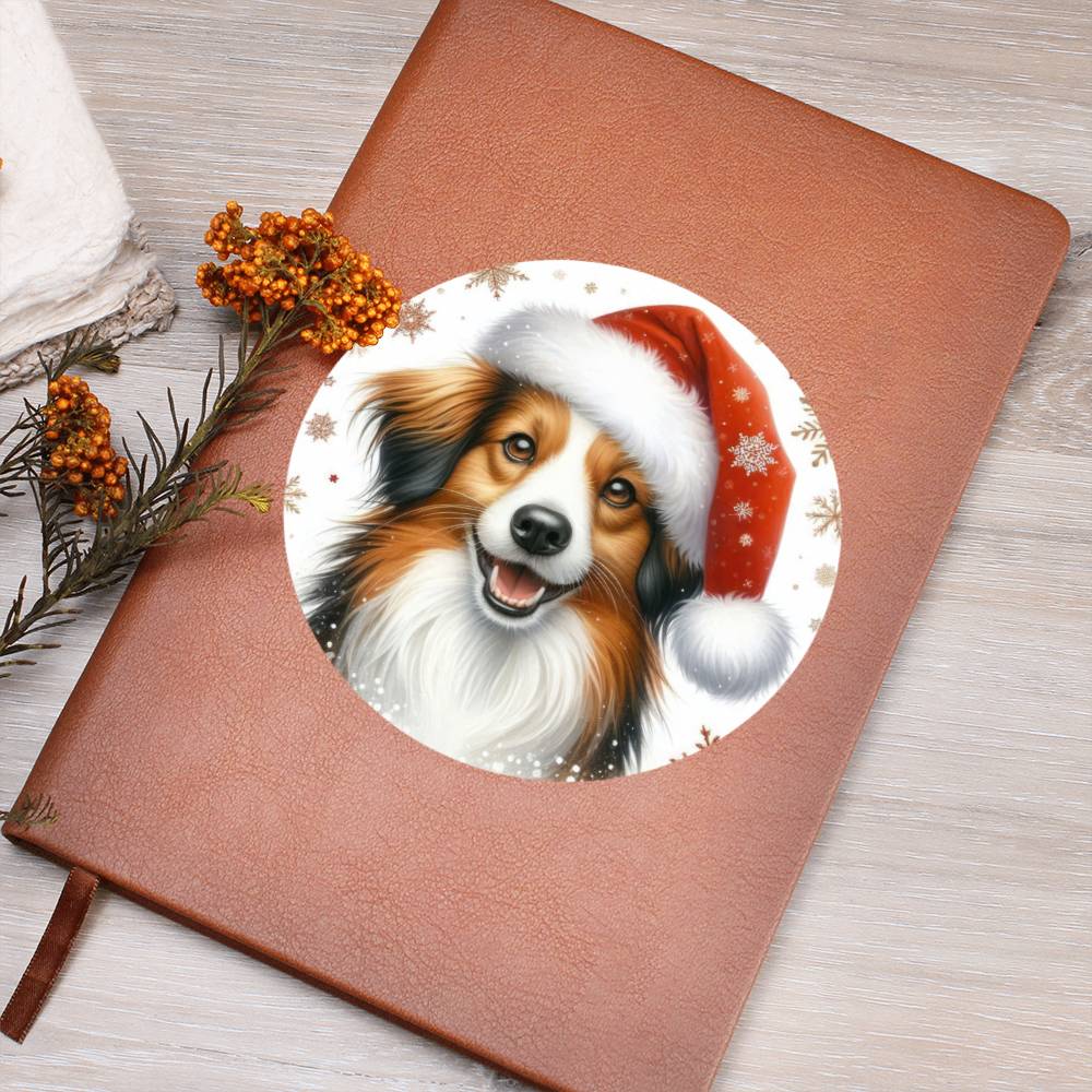 Christmas Dog - Kooikerhondje - Vegan Leather Journal