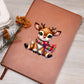 Cute Christmas Reindeer 007 - Vegan Leather Journal