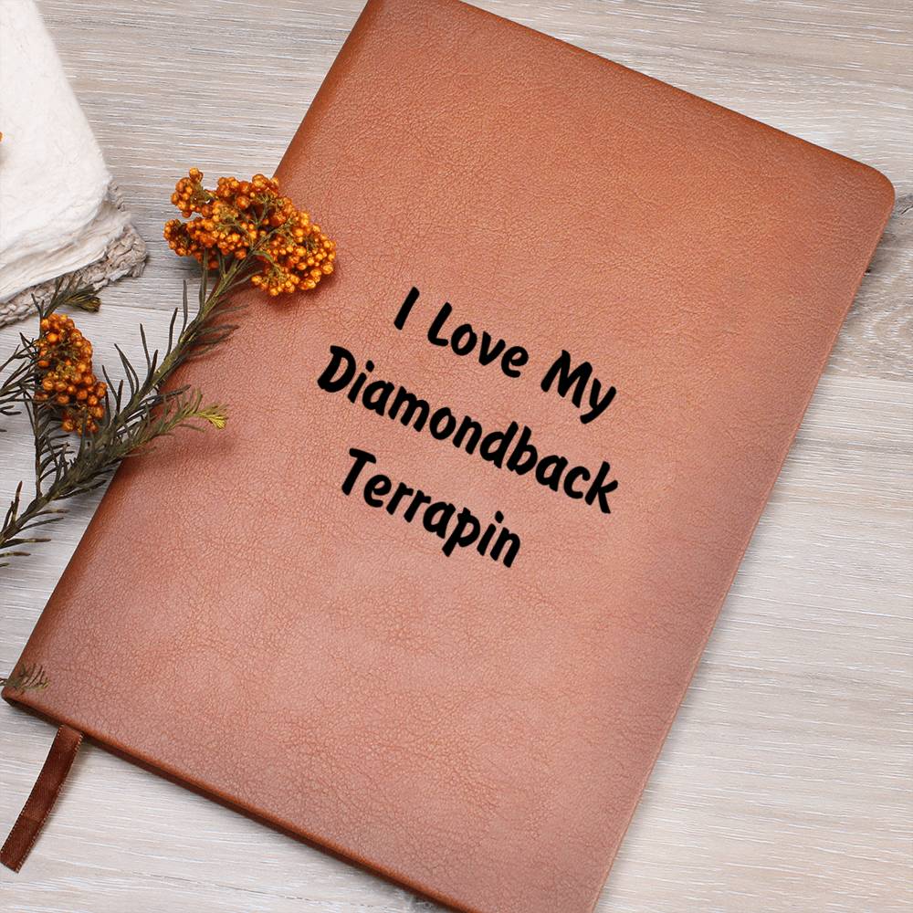Love My Diamondback Terrapin - Vegan Leather Journal