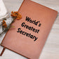 World's Greatest Secretary v1 - Vegan Leather Journal