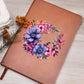 Floral Flower Wreath 035 - Vegan Leather Journal