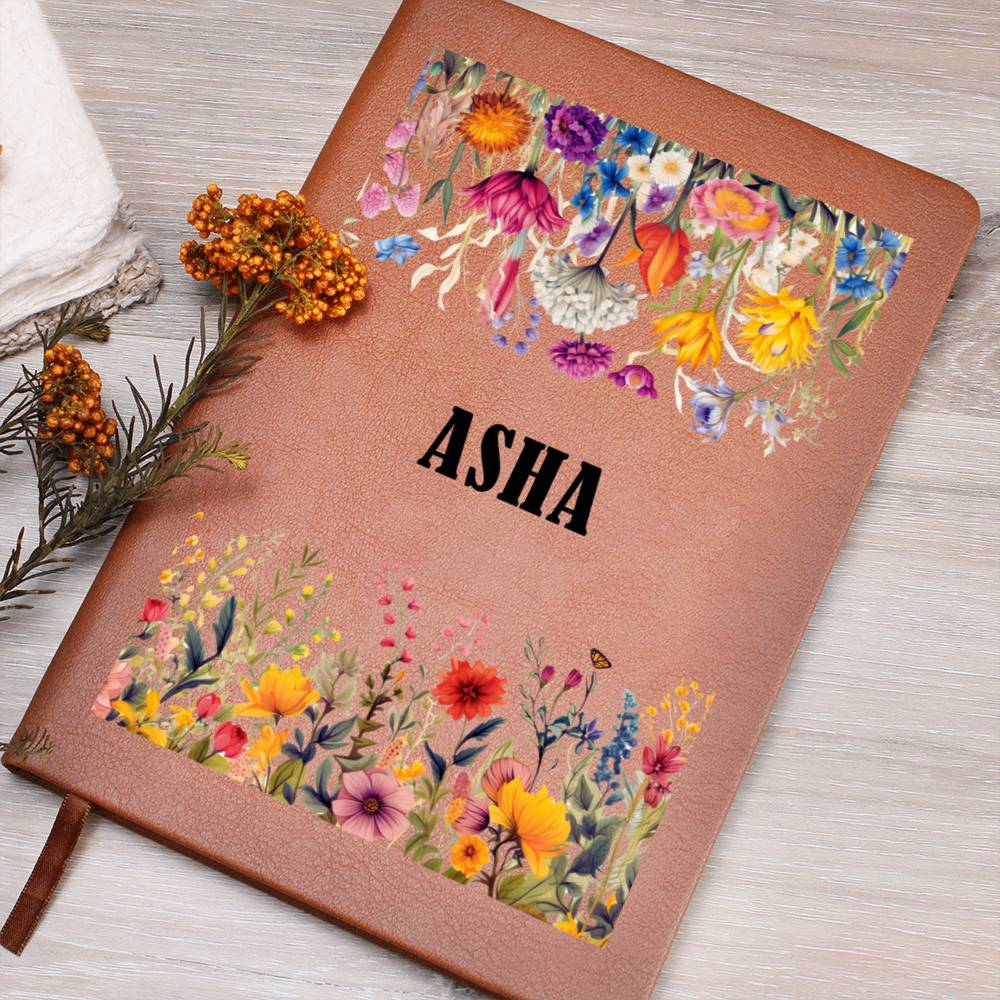 Asha (Botanical Blooms) - Vegan Leather Journal