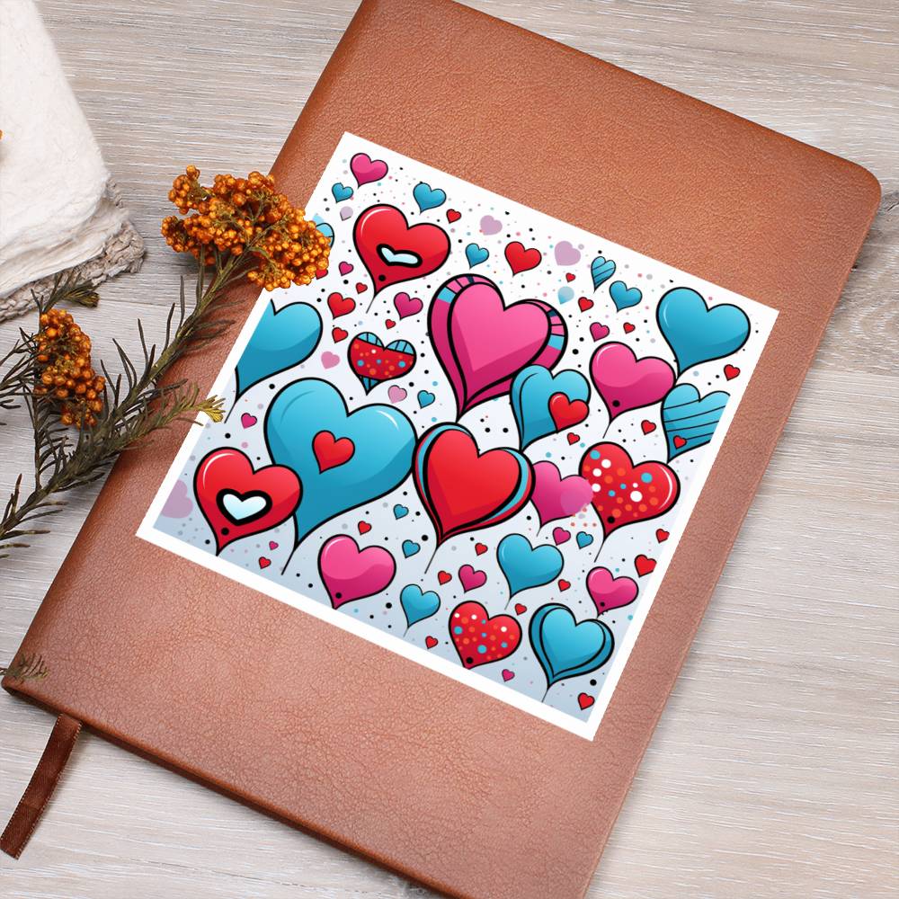 Valentine's Day Pop Art 25 - Vegan Leather Journal