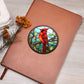 Christmas Red Cardinal Stained Glass Design 019 - Vegan Leather Journal