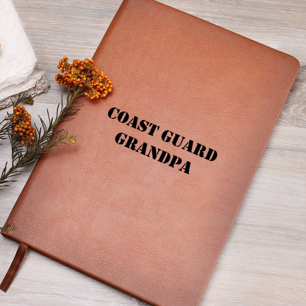 Coast Guard Grandpa - Vegan Leather Journal