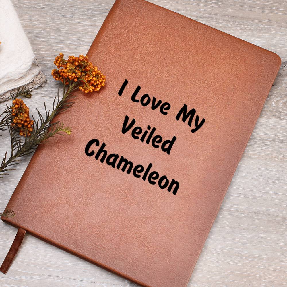 Love My Veiled Chameleon - Vegan Leather Journal