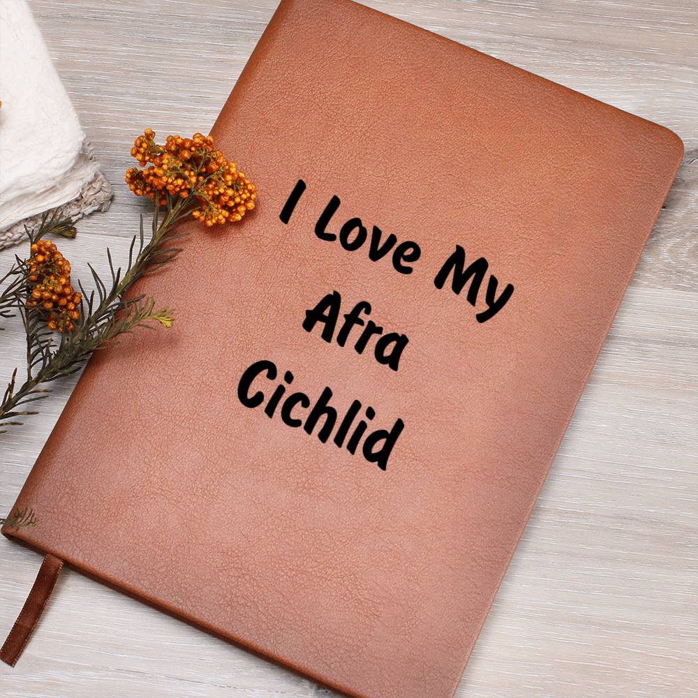 Love My Afra Cichlid - Vegan Leather Journal