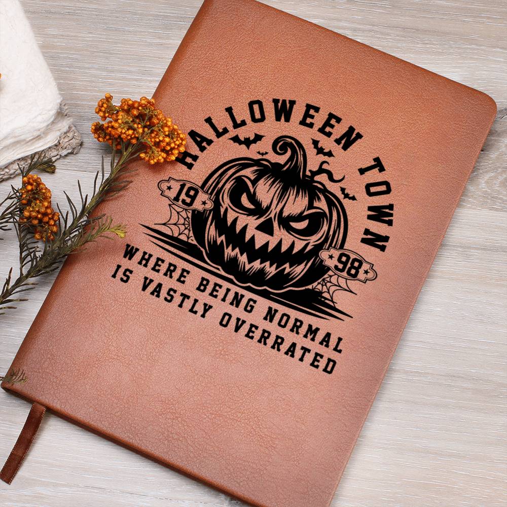 Vintage Halloween Signs 21 - Vegan Leather Journal