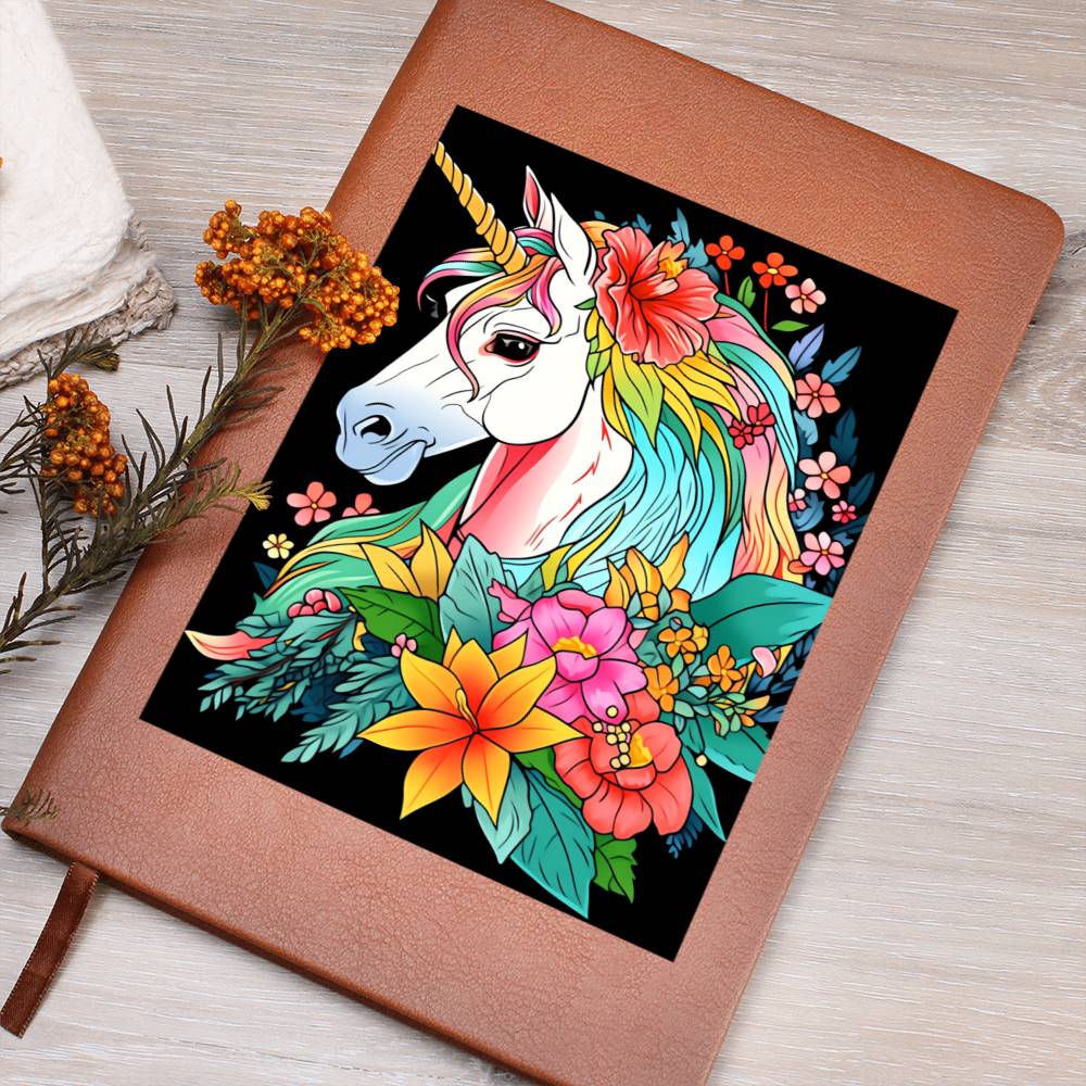 Cute Unicorn 017 - Vegan Leather Journal