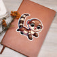 Cute Mongoose sticker 93 - Vegan Leather Journal