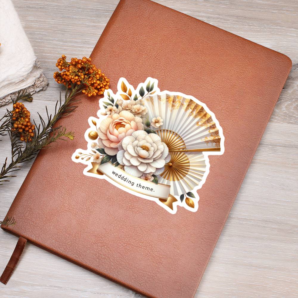 Luxury Wedding Decor Sticker 081 - Vegan Leather Journal