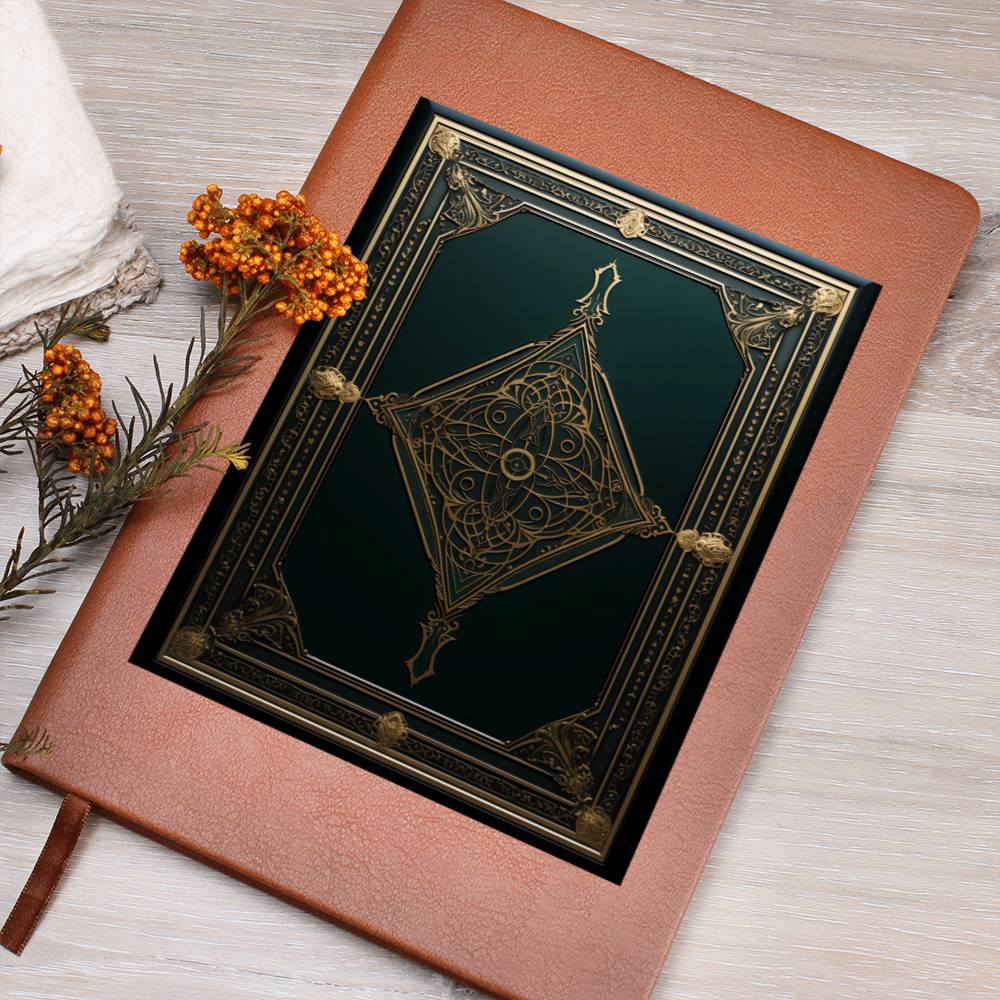 Ornate Gold Cover 044 - Vegan Leather Journal