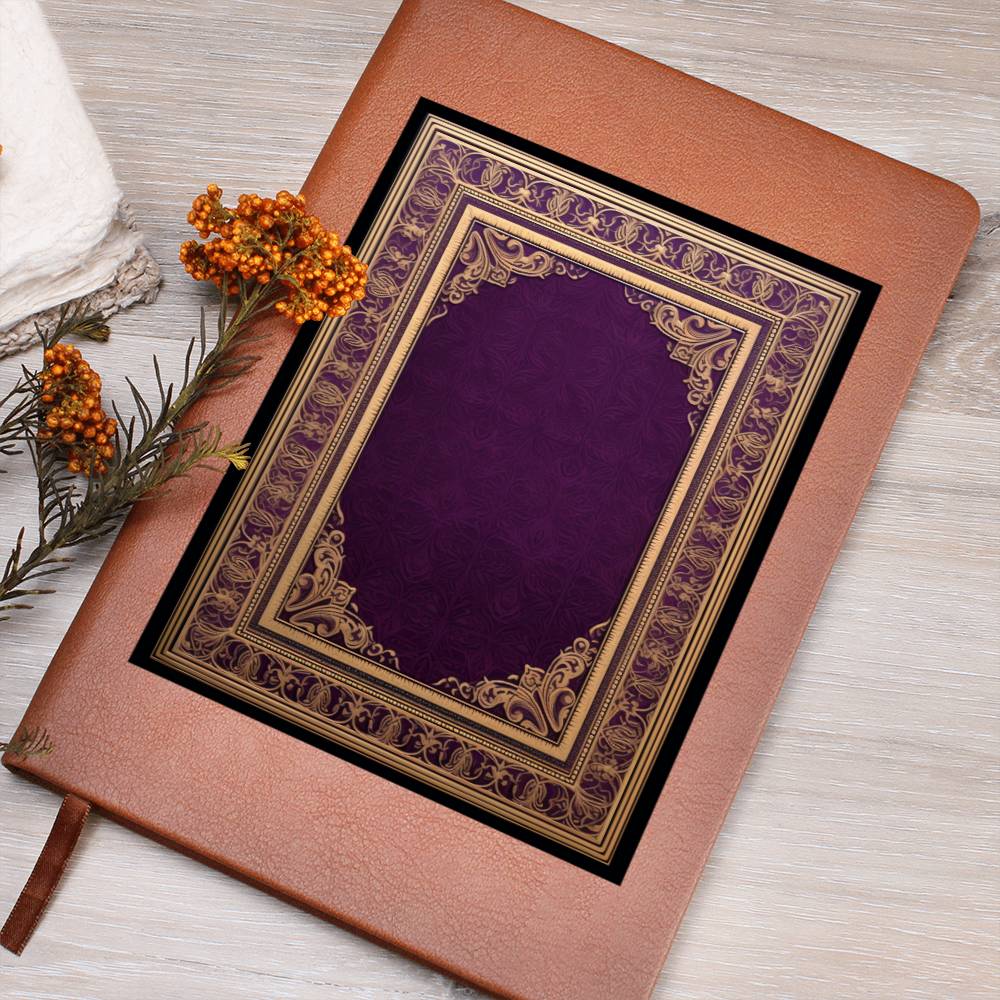 Ornate Gold Cover 065 - Vegan Leather Journal