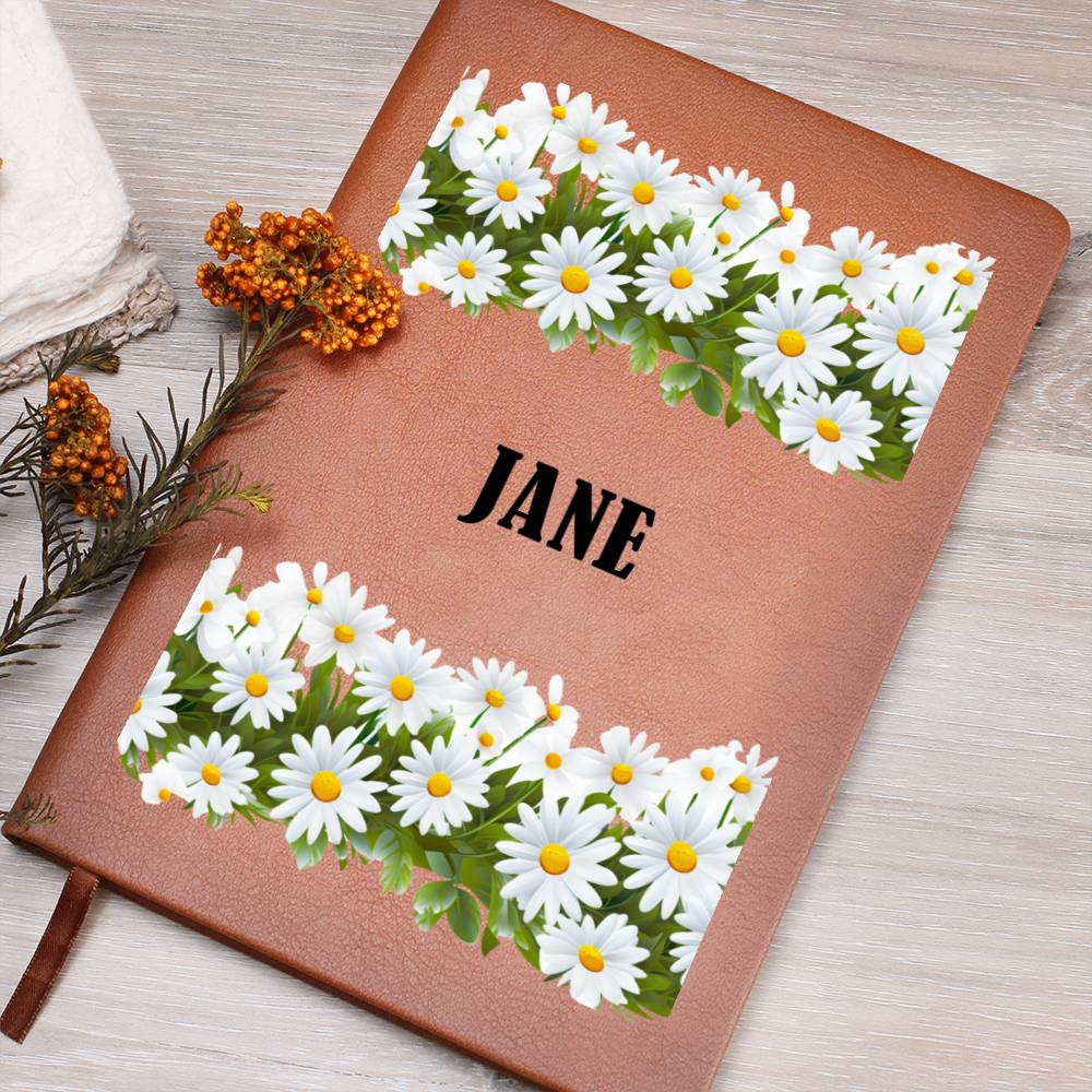 Jane (Playful Daisies) - Vegan Leather Journal