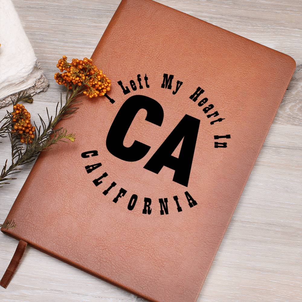 Heart In California v01 - Vegan Leather Journal