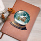 Watercolor Christmas Snow Globe 038 - Vegan Leather Journal