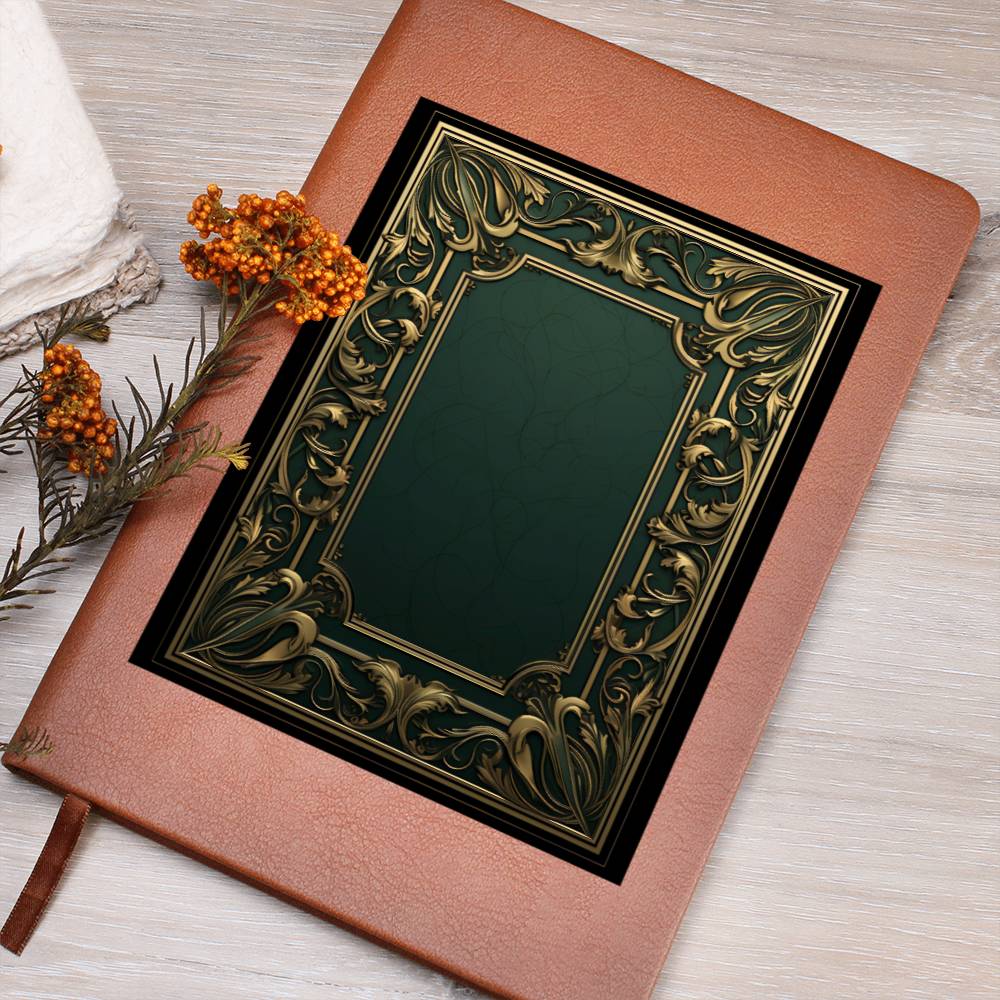Ornate Gold Cover 093 - Vegan Leather Journal