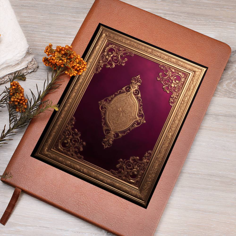 Ornate Gold Cover 081 - Vegan Leather Journal