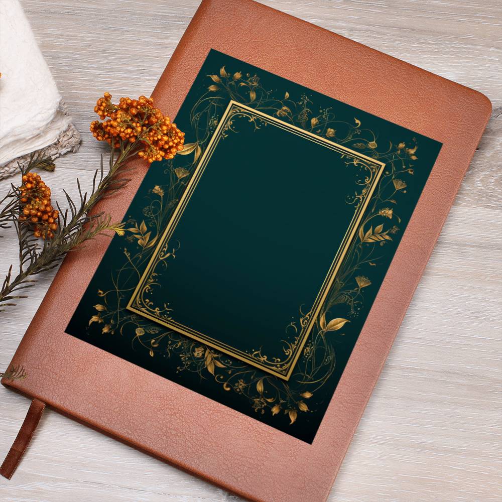 Ornate Gold Cover 049 - Vegan Leather Journal