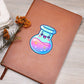 Cute Back to School Sticker 076 - Vegan Leather Journal