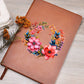 Floral Flower Wreath 118 - Vegan Leather Journal