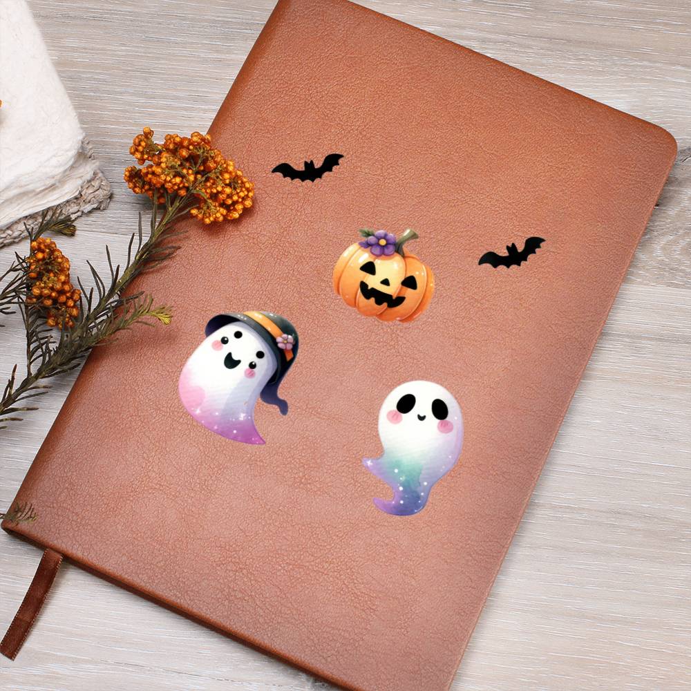 Cute Halloween Sticker 119 - Vegan Leather Journal