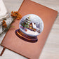 Watercolor Christmas Snow Globe 032 - Vegan Leather Journal