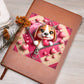 Valentine's Day Dog And Zipper 011 - Vegan Leather Journal