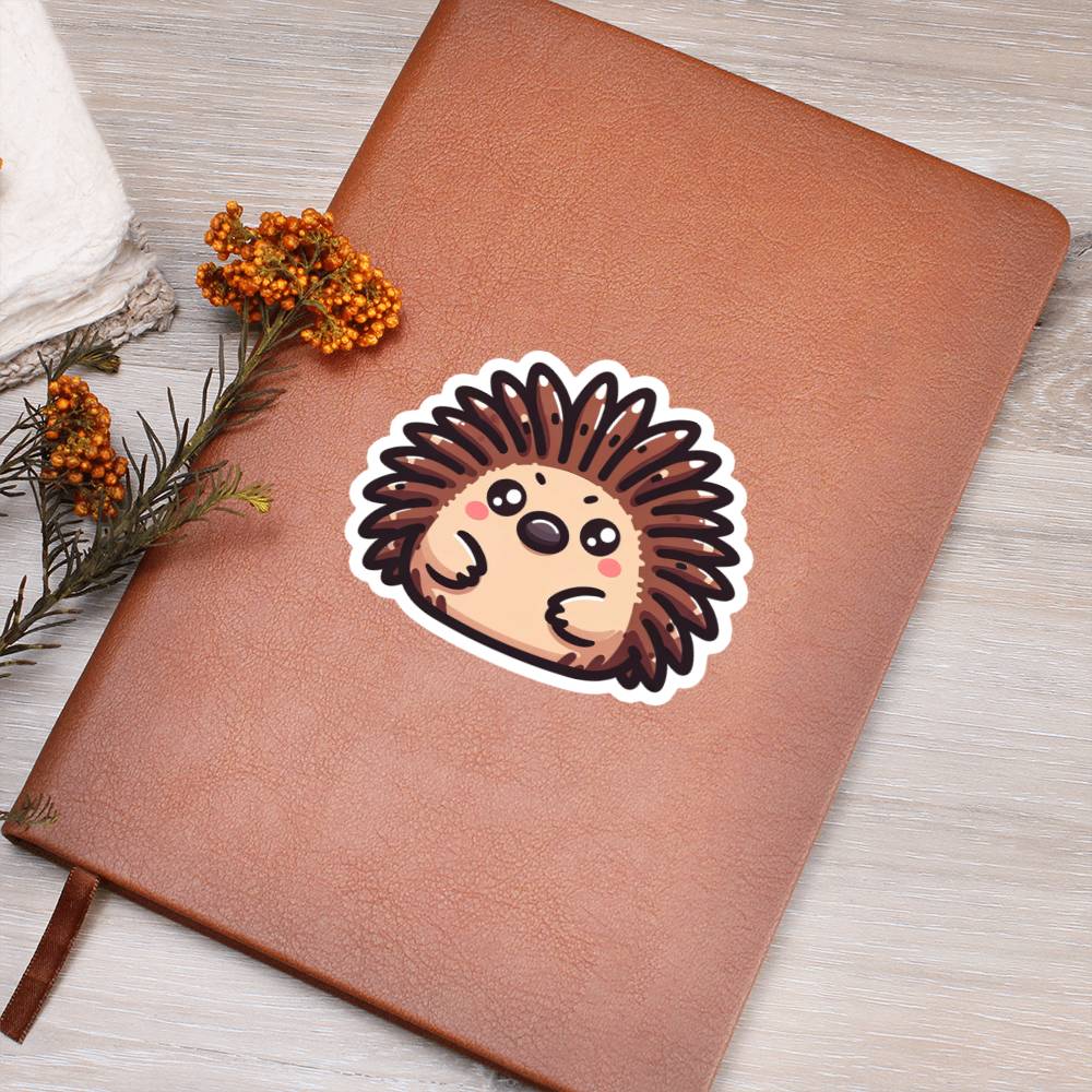 Cute Echidna sticker 44 - Vegan Leather Journal