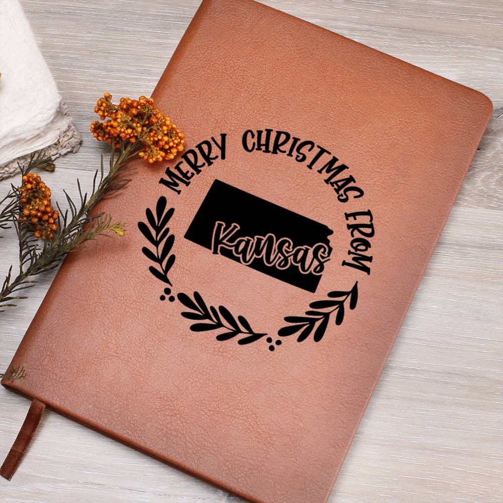 Merry Christmas From Kansas - Vegan Leather Journal