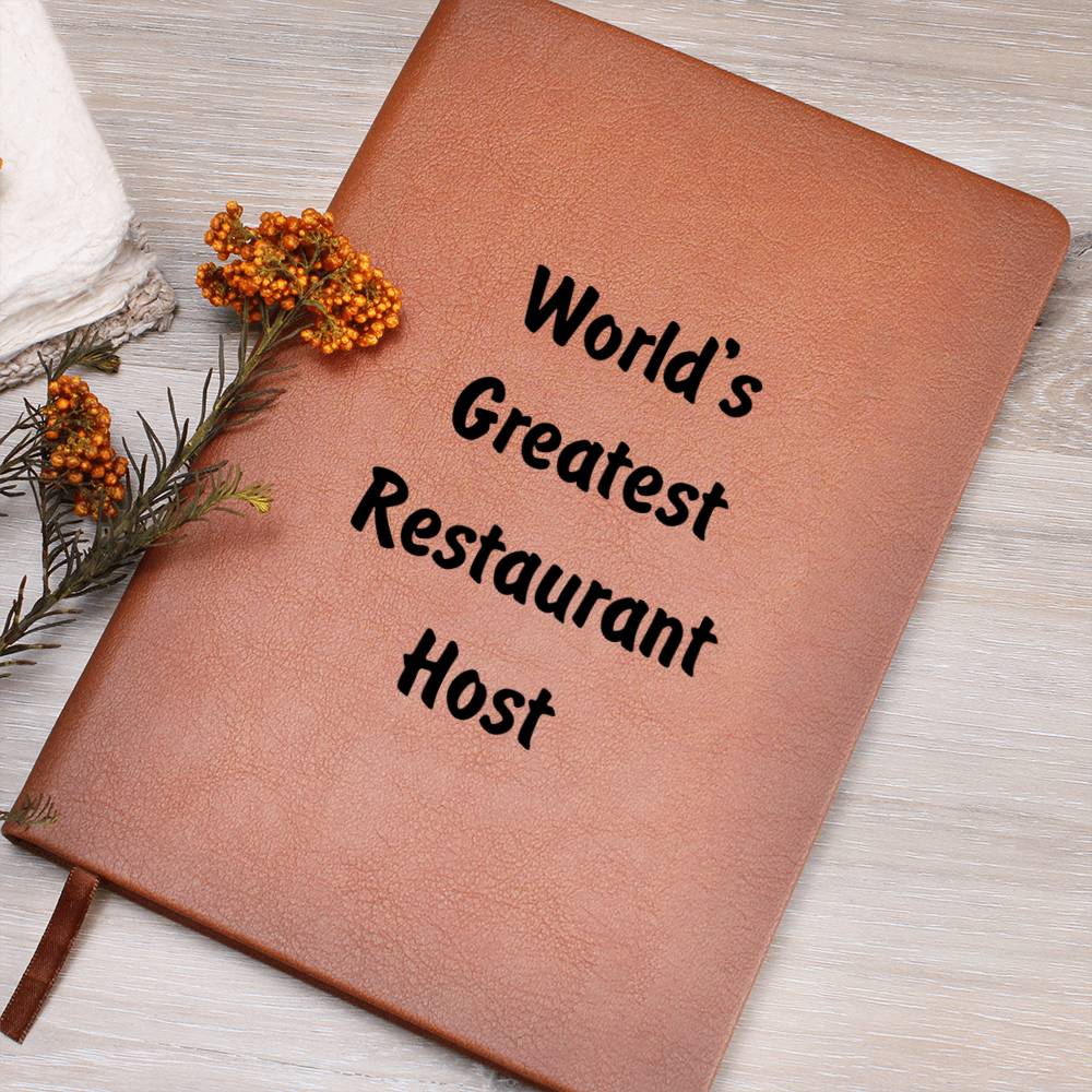 World's Greatest Restaurant Host v1 - Vegan Leather Journal