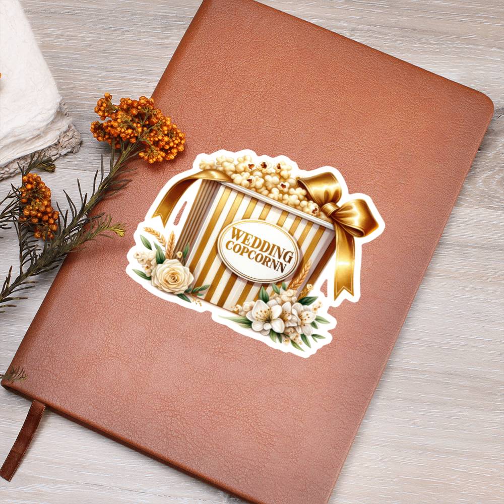 Luxury Wedding Decor Sticker 058 - Vegan Leather Journal
