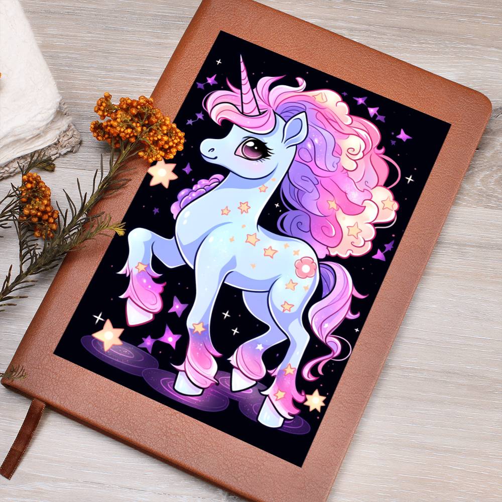 Cute Unicorn 042 - Vegan Leather Journal