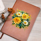 Floral Flower Wreath 037 - Vegan Leather Journal