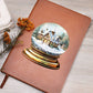 Watercolor Christmas Snow Globe 020 - Vegan Leather Journal
