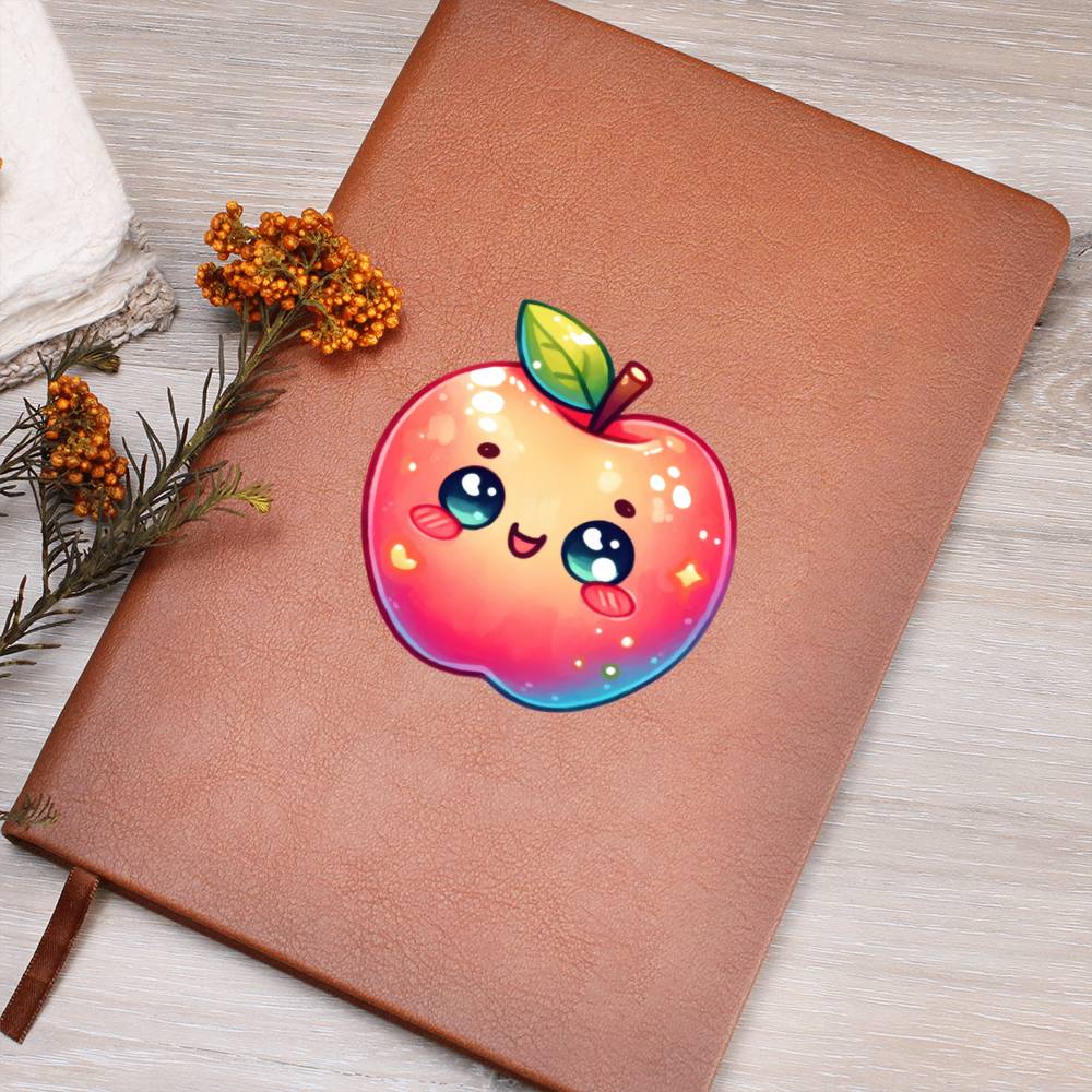 Cute Back to School Sticker 107 - Vegan Leather Journal