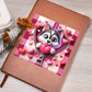 Valentine's Day Dog And Zipper 022 - Vegan Leather Journal