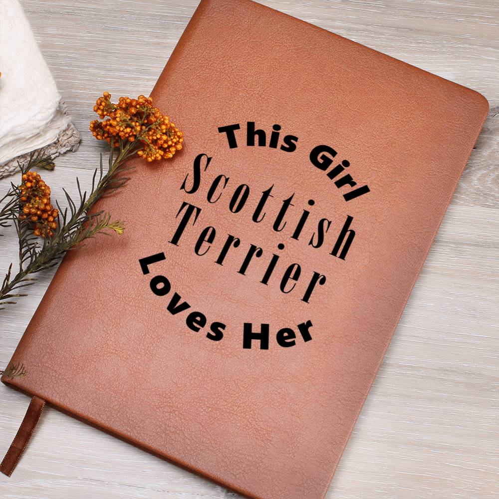 Scottish Terrier v2 - Vegan Leather Journal