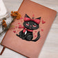 Valentine's Day Black Cat 005 - Vegan Leather Journal