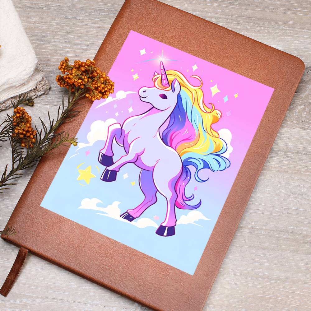 Cute Unicorn 007 - Vegan Leather Journal