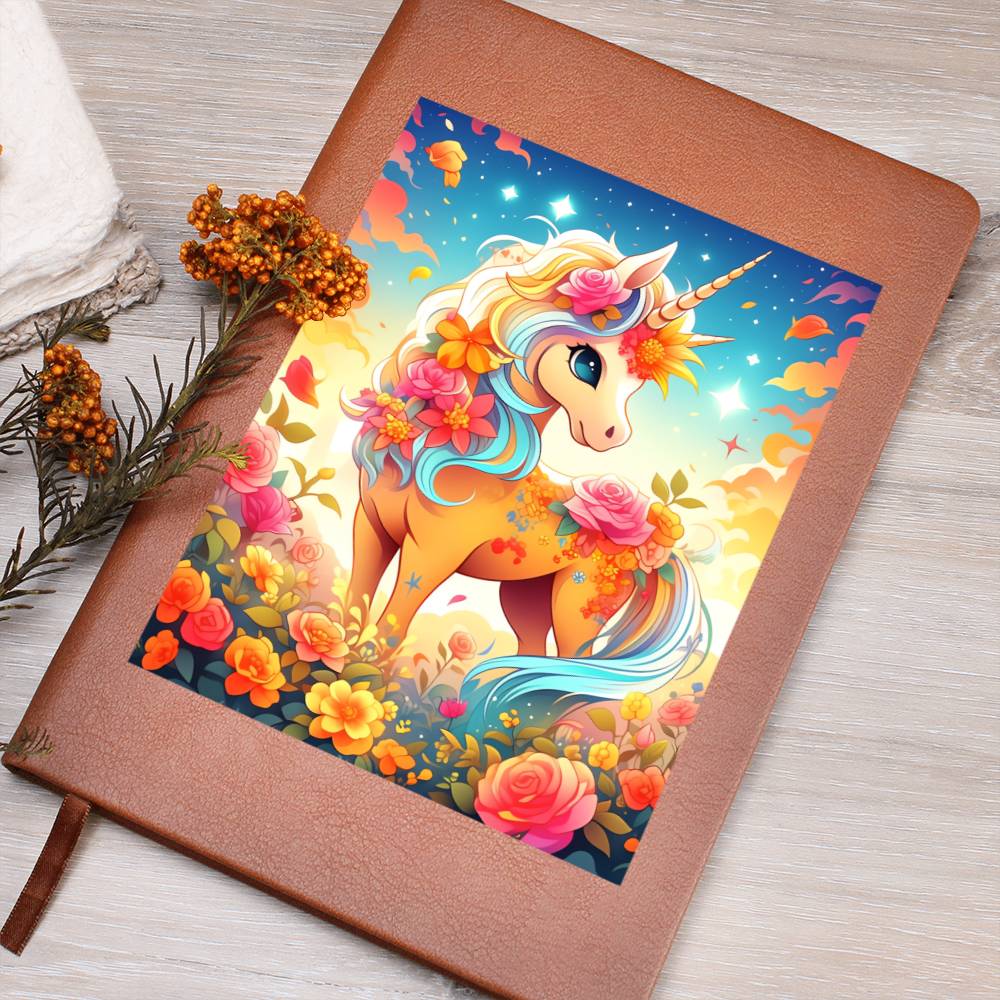Cute Unicorn 004 - Vegan Leather Journal