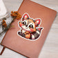 Cute Aardwolf sticker 02 - Vegan Leather Journal