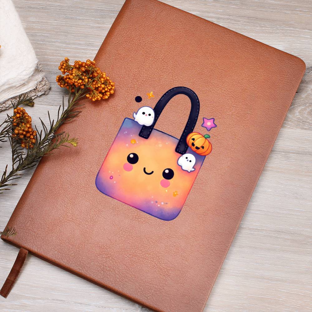 Cute Halloween Sticker 010 - Vegan Leather Journal