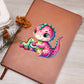 Colorful Baby Dinosaur 110 - Vegan Leather Journal