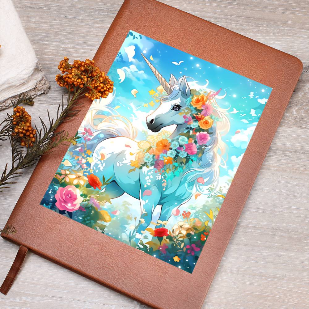 Cute Unicorn 003 - Vegan Leather Journal