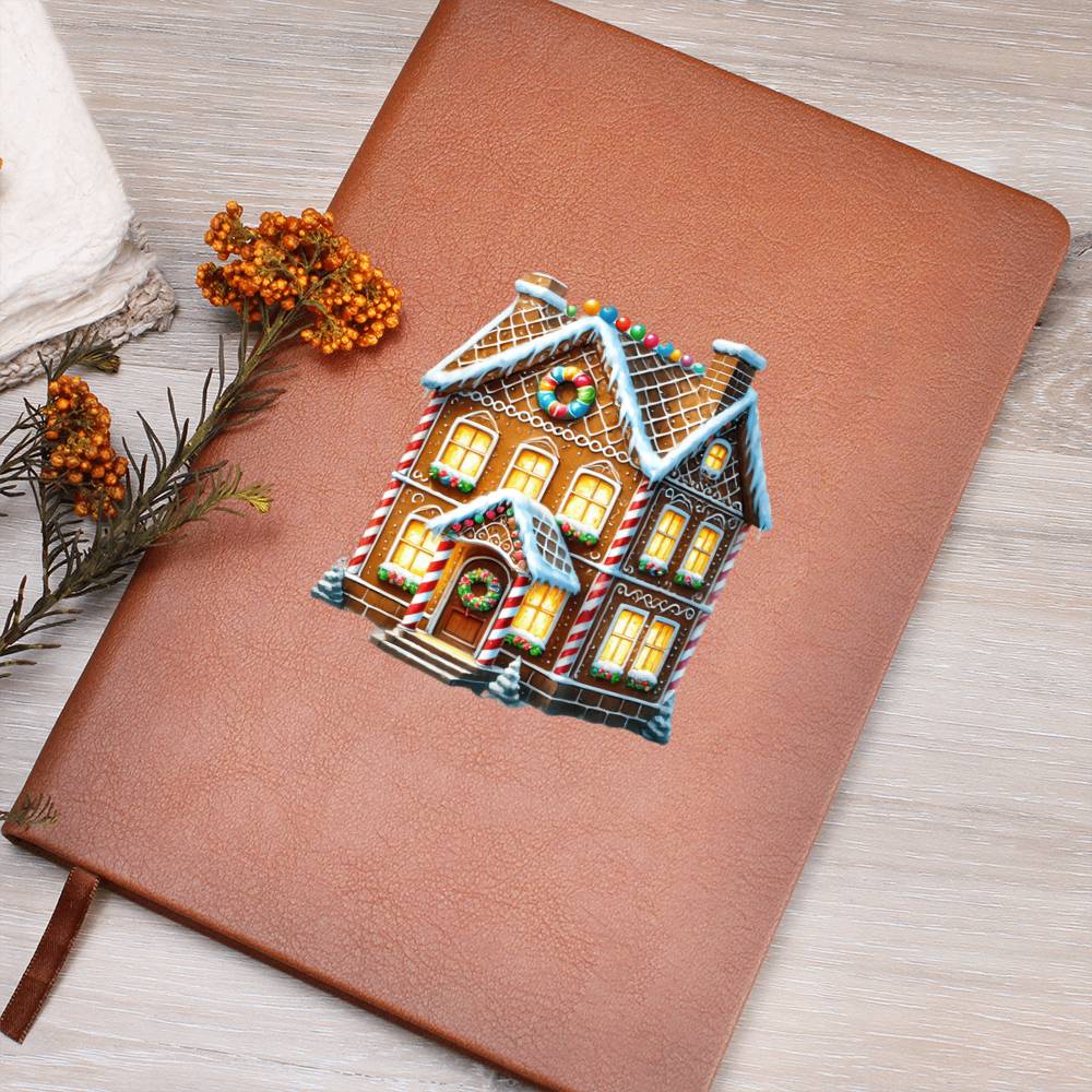 Christmas Gingerbread House 011 - Vegan Leather Journal