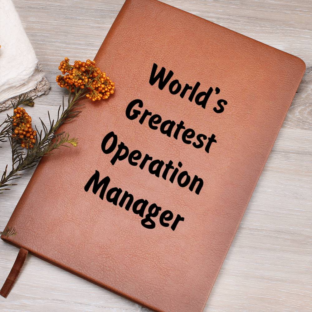 World's Greatest Operation Manager v1 - Vegan Leather Journal