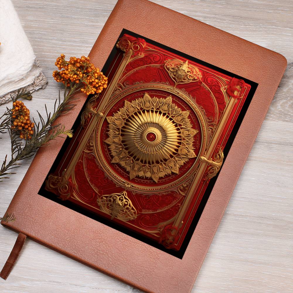Ornate Gold Cover 128 - Vegan Leather Journal